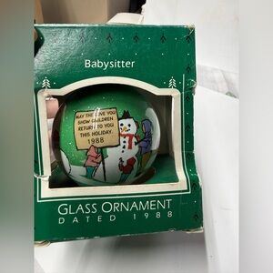Hallmark Keepsake Babysitter Ornament with Winter Scene